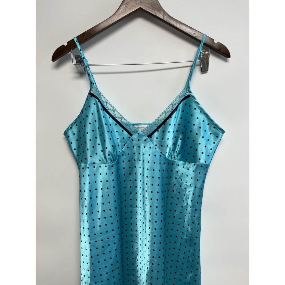 Romantic Mini Babydoll‎ Slip Dress Womens Large Embroidered Lace Polka Dot Fairy - Picture 2 of 7